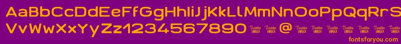 AntarisCf Font – Orange Fonts on Purple Background