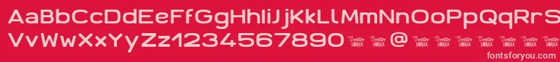AntarisCf Font – Pink Fonts on Red Background