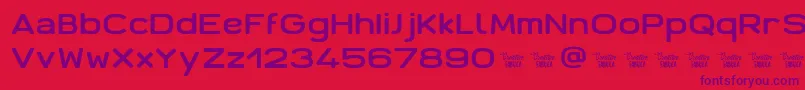 AntarisCf Font – Purple Fonts on Red Background
