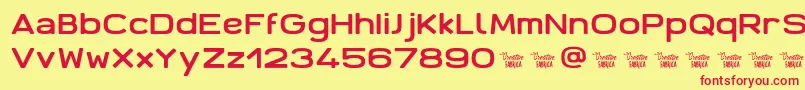 AntarisCf Font – Red Fonts on Yellow Background
