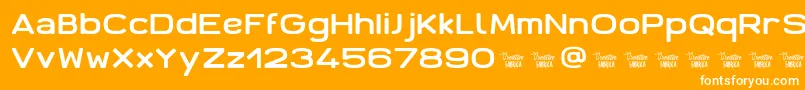 AntarisCf Font – White Fonts on Orange Background
