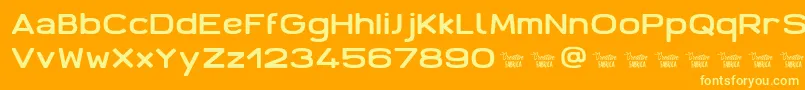 AntarisCf Font – Yellow Fonts on Orange Background