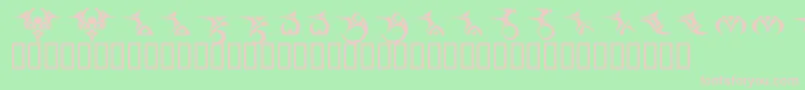 Tattooz1 Font – Pink Fonts on Green Background