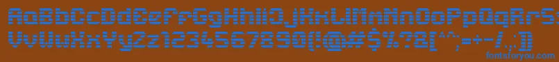 Lbcstarl Font – Blue Fonts on Brown Background