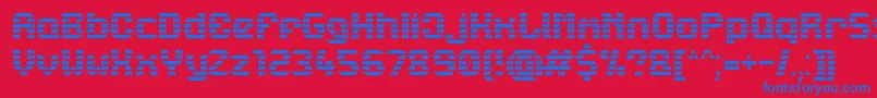 Lbcstarl Font – Blue Fonts on Red Background