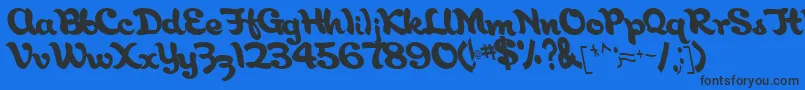 フォントAborigianlRegular – 黒い文字の青い背景