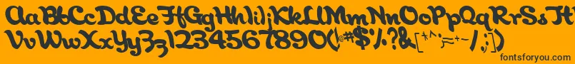 AborigianlRegular Font – Black Fonts on Orange Background