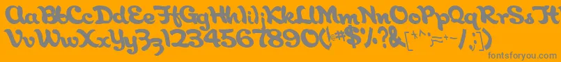 AborigianlRegular-Schriftart – Graue Schriften auf orangefarbenem Hintergrund