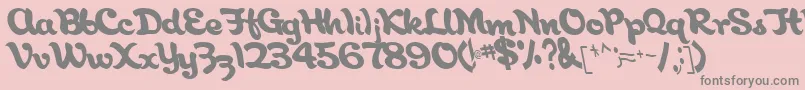 AborigianlRegular Font – Gray Fonts on Pink Background