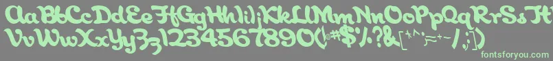 AborigianlRegular Font – Green Fonts on Gray Background