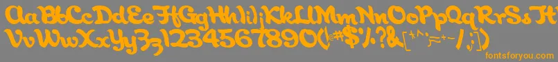 AborigianlRegular Font – Orange Fonts on Gray Background