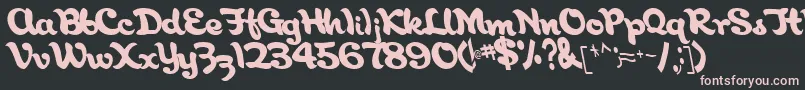 AborigianlRegular Font – Pink Fonts on Black Background