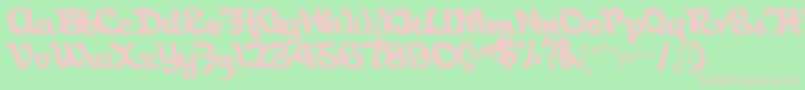 AborigianlRegular Font – Pink Fonts on Green Background