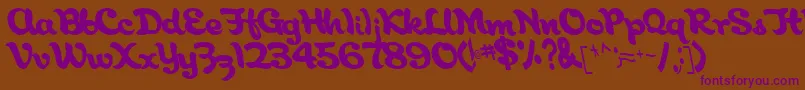 AborigianlRegular Font – Purple Fonts on Brown Background