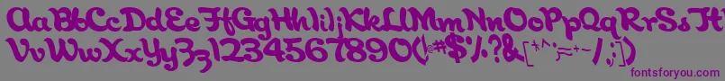 AborigianlRegular Font – Purple Fonts on Gray Background
