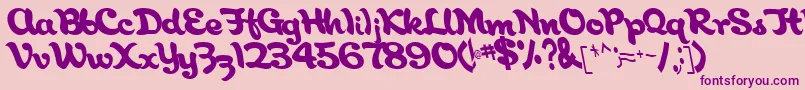 AborigianlRegular Font – Purple Fonts on Pink Background