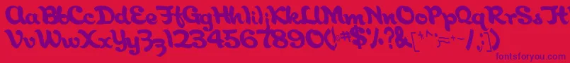 AborigianlRegular Font – Purple Fonts on Red Background