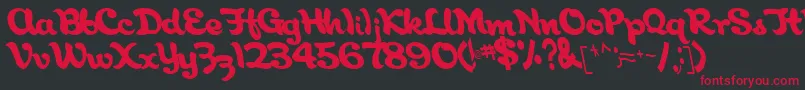 AborigianlRegular Font – Red Fonts on Black Background