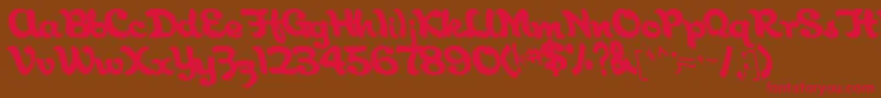 AborigianlRegular Font – Red Fonts on Brown Background