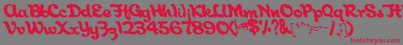 AborigianlRegular Font – Red Fonts on Gray Background