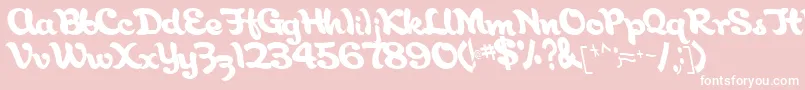 AborigianlRegular Font – White Fonts on Pink Background