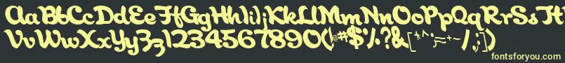 AborigianlRegular Font – Yellow Fonts on Black Background