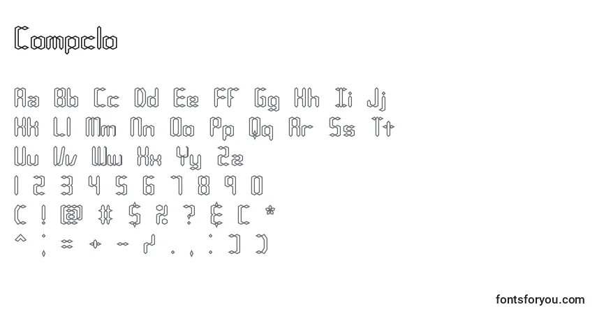 Compc1oフォント–アルファベット、数字、特殊文字