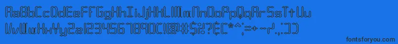 Compc1o Font – Black Fonts on Blue Background