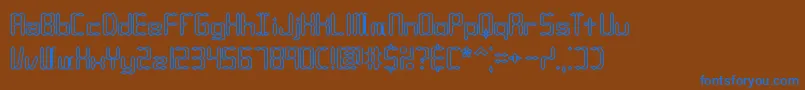 Compc1o Font – Blue Fonts on Brown Background