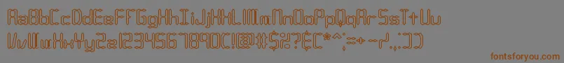 Compc1o-Schriftart – Braune Schriften auf grauem Hintergrund