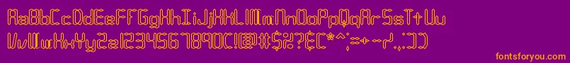 Compc1o Font – Orange Fonts on Purple Background