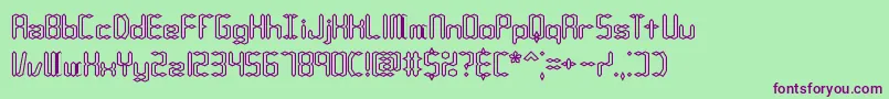 Compc1o Font – Purple Fonts on Green Background