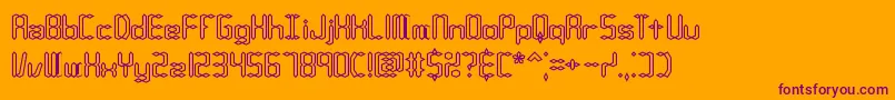 Compc1o Font – Purple Fonts on Orange Background