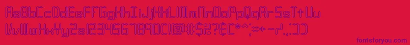 フォントCompc1o – 赤い背景に紫のフォント