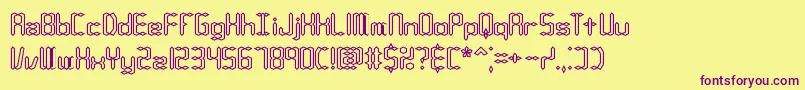 Compc1o Font – Purple Fonts on Yellow Background