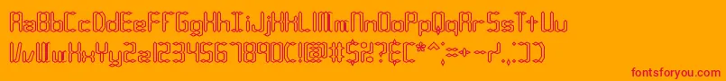 フォントCompc1o – オレンジの背景に赤い文字
