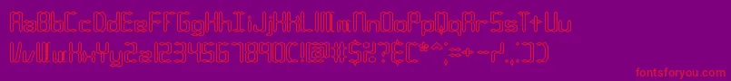 Compc1o-Schriftart – Rote Schriften auf violettem Hintergrund