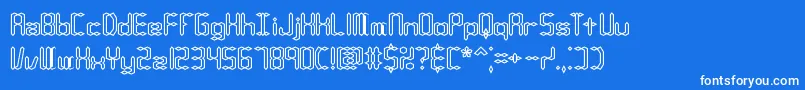 Compc1o Font – White Fonts on Blue Background