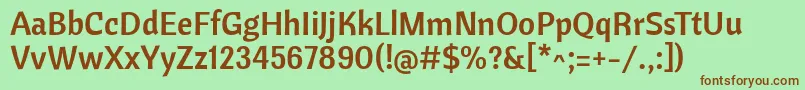 CantoraoneRegular Font – Brown Fonts on Green Background