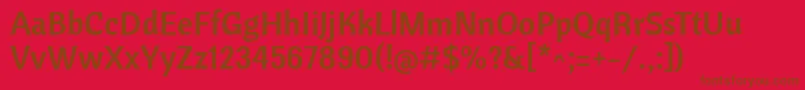 CantoraoneRegular Font – Brown Fonts on Red Background