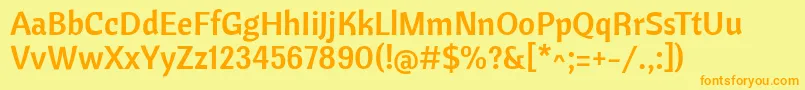 CantoraoneRegular Font – Orange Fonts on Yellow Background