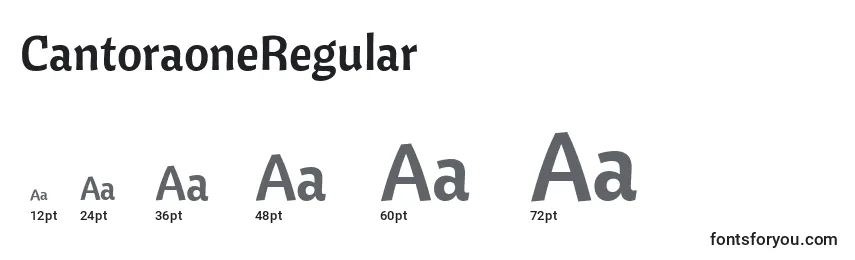 CantoraoneRegular Font Sizes