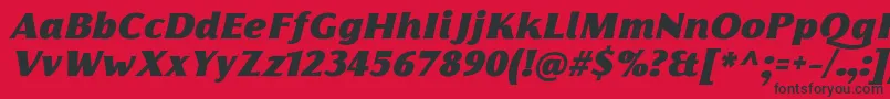 FlorentiaFatItalicTrial Font – Black Fonts on Red Background