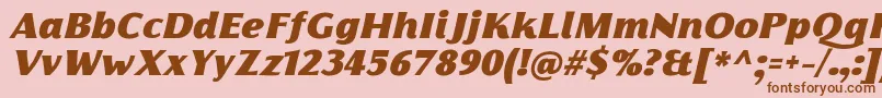FlorentiaFatItalicTrial Font – Brown Fonts on Pink Background