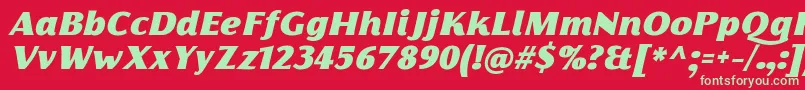 FlorentiaFatItalicTrial Font – Green Fonts on Red Background