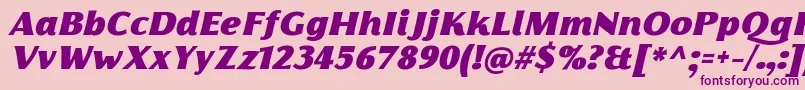 FlorentiaFatItalicTrial Font – Purple Fonts on Pink Background