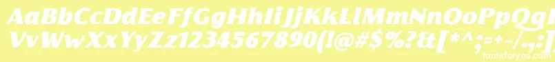 FlorentiaFatItalicTrial Font – White Fonts on Yellow Background