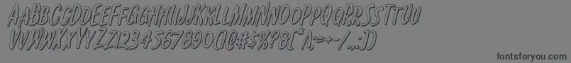 Kennebunkport3Dital-Schriftart – Schwarze Schriften auf grauem Hintergrund