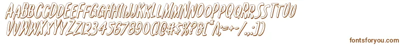Шрифт Kennebunkport3Dital – коричневые шрифты на белом фоне
