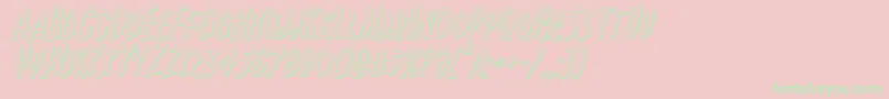 Kennebunkport3Dital-Schriftart – Grüne Schriften auf rosa Hintergrund